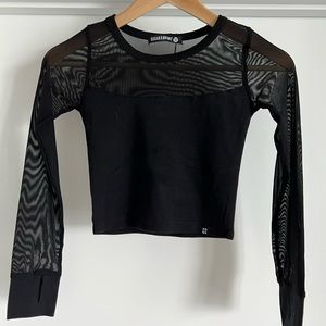 Girls mesh long sleeve top.